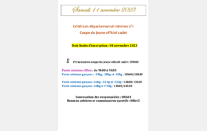 1er critérium minimes